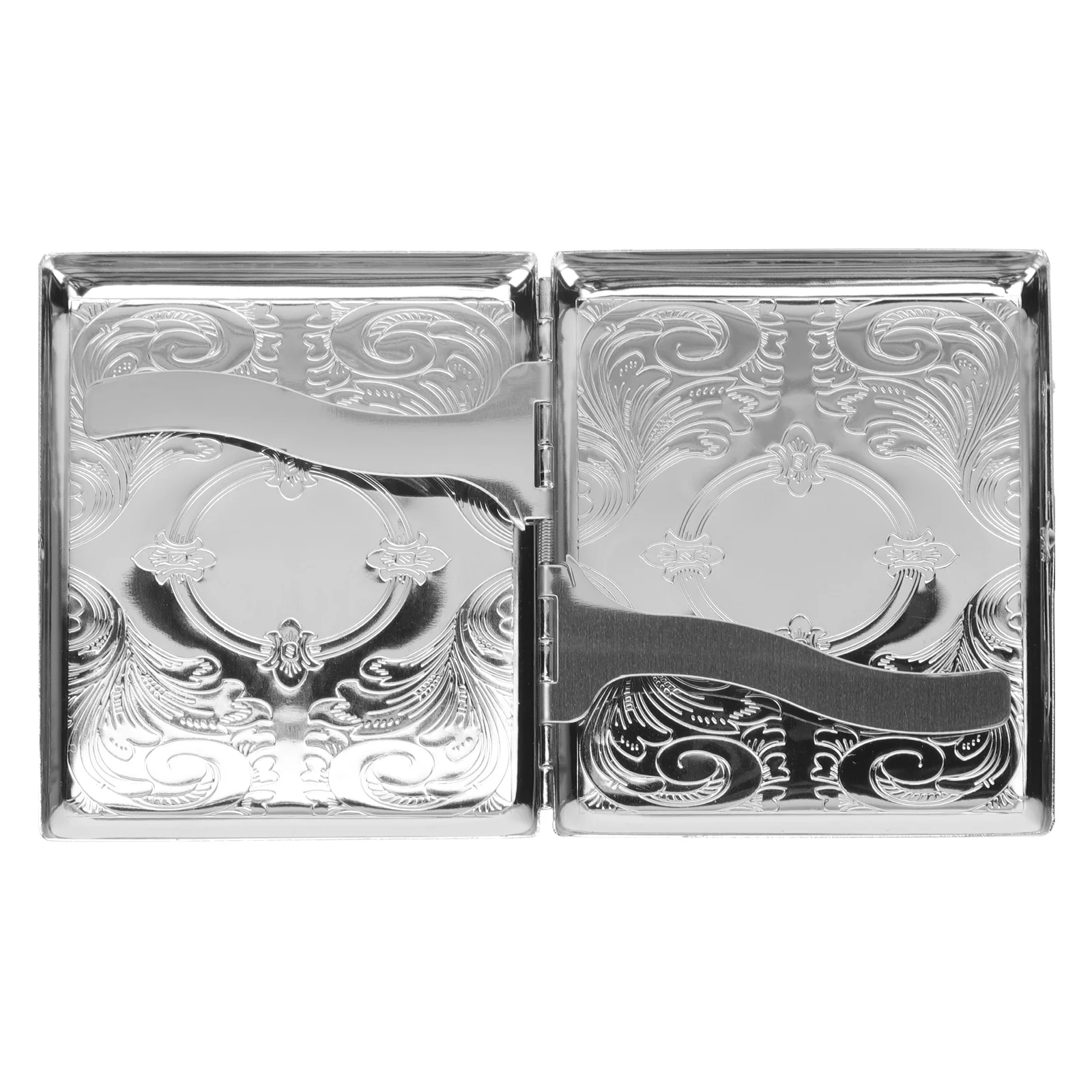 

1pc Stainless Steel Box Automatic Opening Cigarette Holder Portable Cigarette Case Moisture Proof Washable Durable