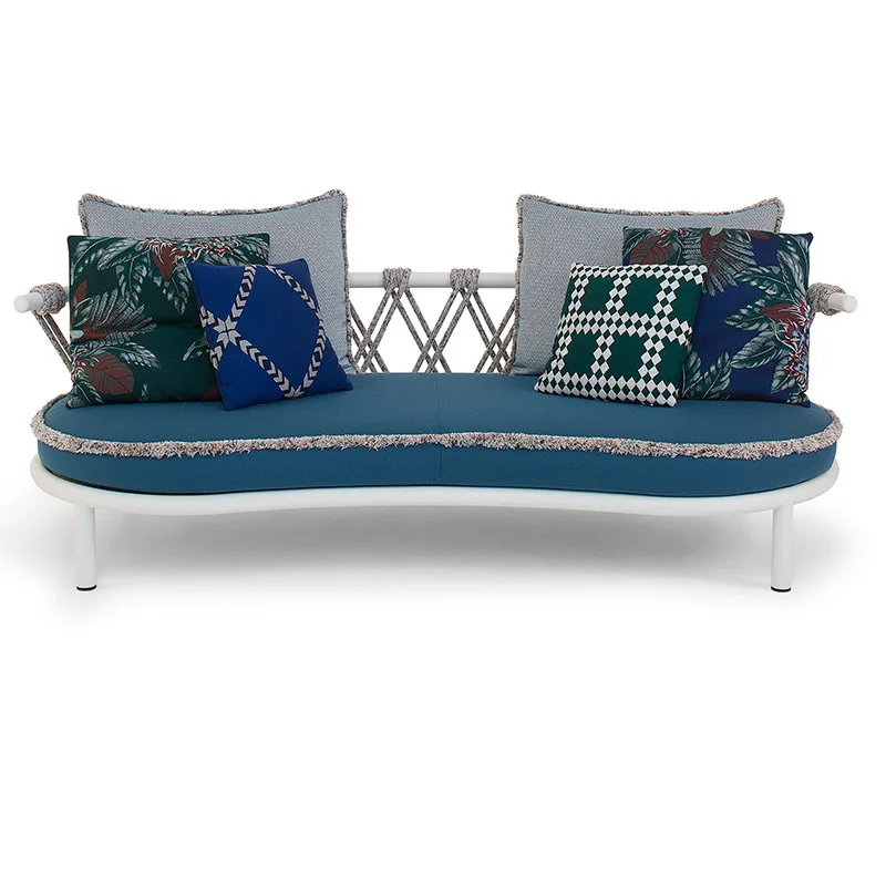 Outdoor rattan chair sofa, terrace sofa, rattan curved sofa c