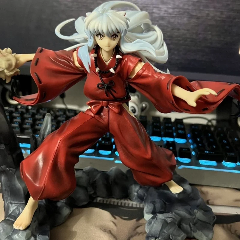 20cm Inuyasha Sesshomaru Kagome Zhuye Kawaii Anime Figure Gk Statue Model Toy Figures Ornaments Collect Office Decorations Gifts