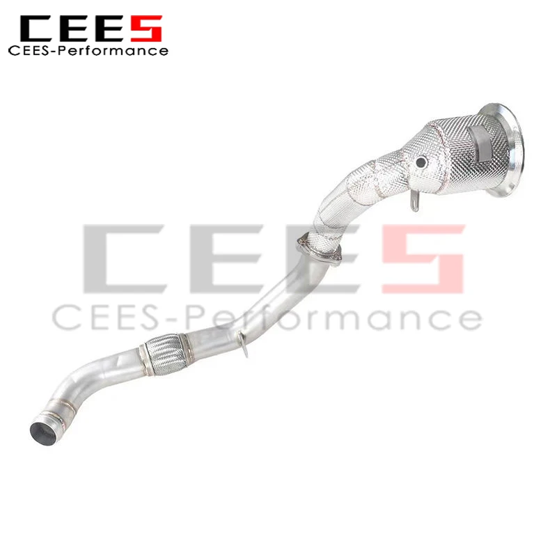 

CEES тюнинговая выхлопная труба для Porsche Panamera 971 3.0T 2017-2018, передняя труба из нержавеющей стали с свободным потоком, гоночная выхлопная система