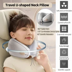 Aircraft Travel Pillow Sleeping U-shaped Pillows C-shaped Neck Pillow Portable Latex Memory Foam Pillow Sleep Travel Head Pillow
