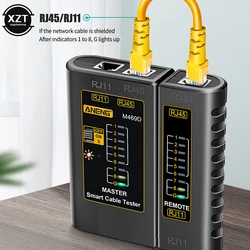 Tester per cavi lan M469D RJ45 di alta qualità Tester per cavi di rete RJ45 RJ11 RJ12 CAT5 UTP Tester per cavi LAN strumento di riparazione di rete