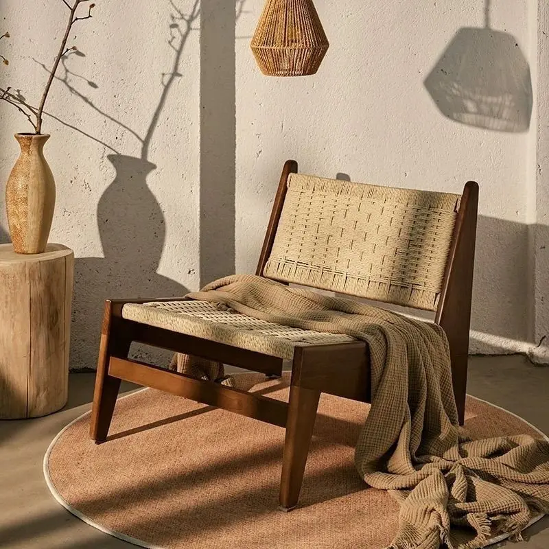 

Стул-кенгуру из цельного дерева, гостиная Chandigarh, балконная гостиная в стиле ваби-саби, диван-кресло B&B, кафе