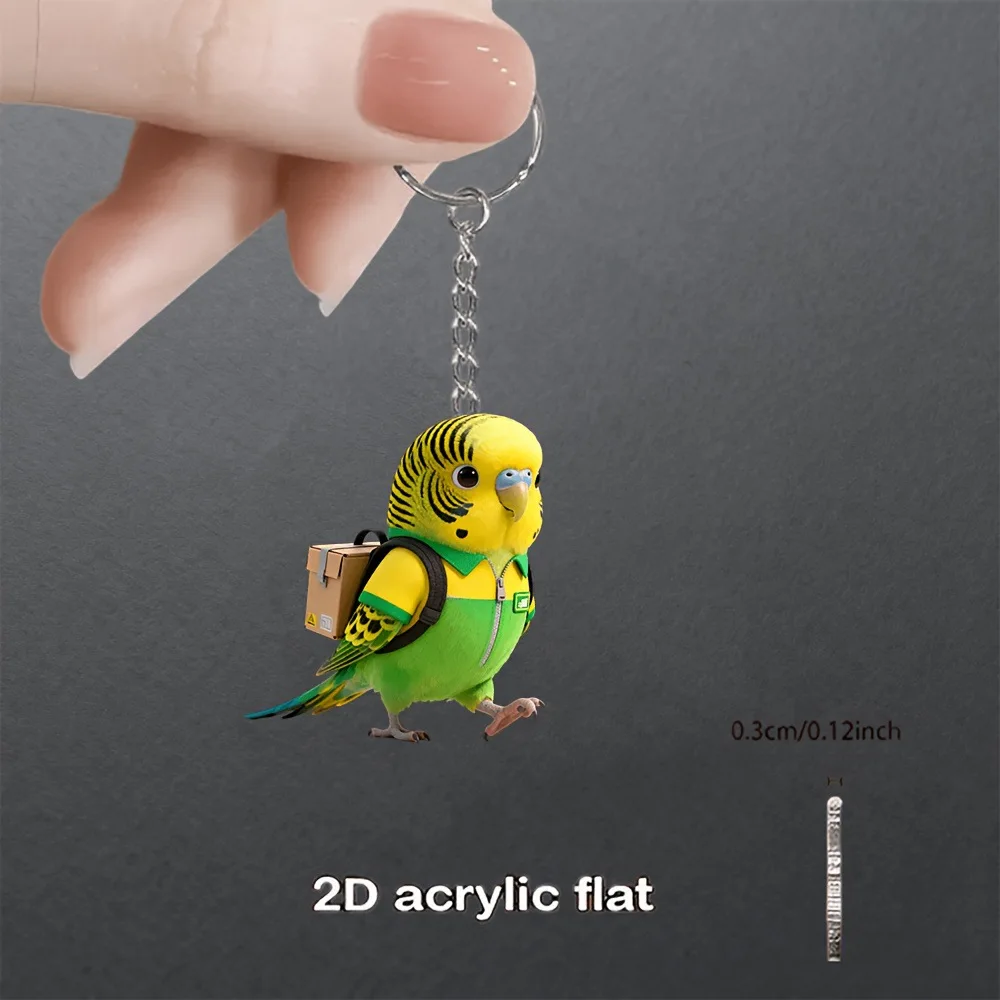 Parrot keyring Bird Key Chain Keychain Rings Fashion Animal Jewelry For Women Girl Bag Pendant Gift Decoration