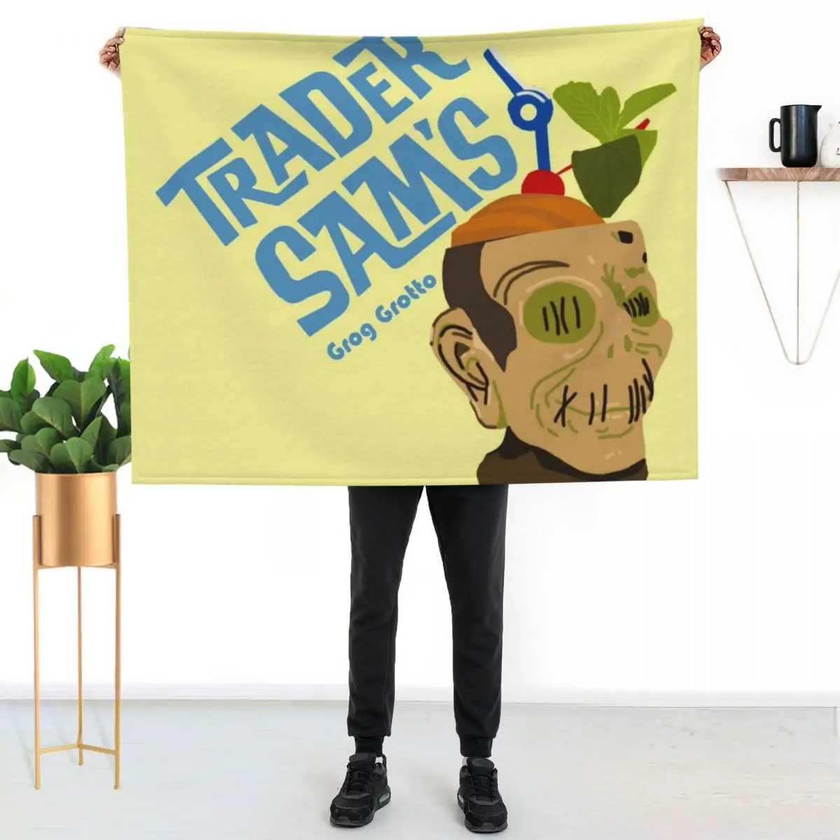 Trader Sam's Tiki Grog Grotto Throw Blanket for winter Designers Hair Furrys For Decorative Sofa blankets ands Blankets