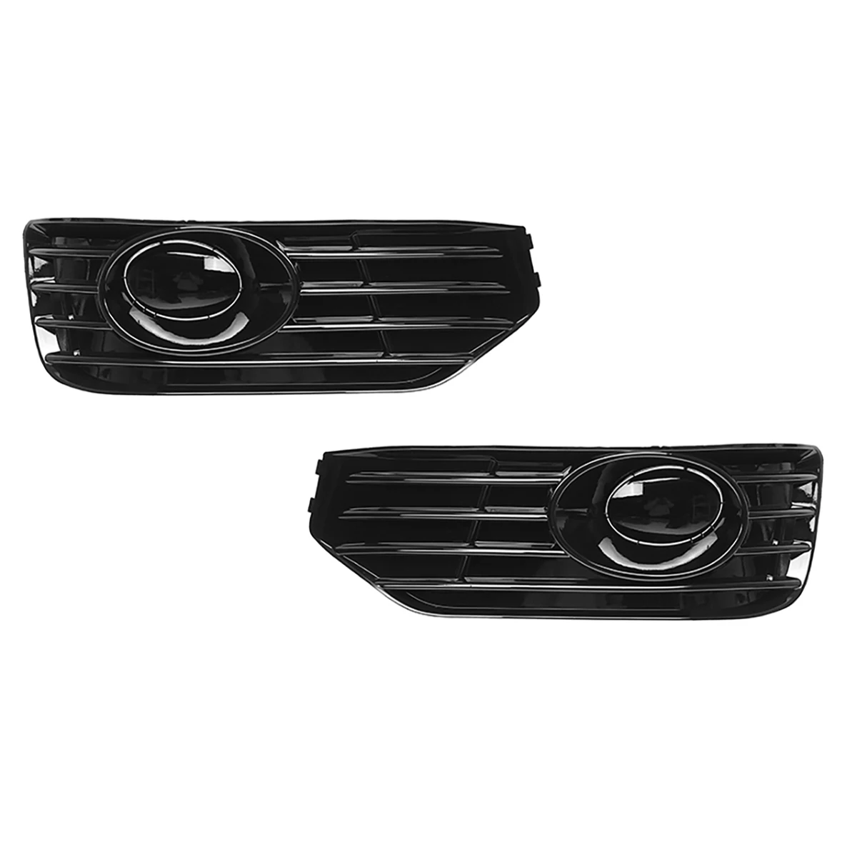 Glossy Black 2x Car Front Fog Light Grille Grill For Transporter For VW T5 T5.1 SPORTLINE 2010-2015 Fog Lamp Grille Grill Cover