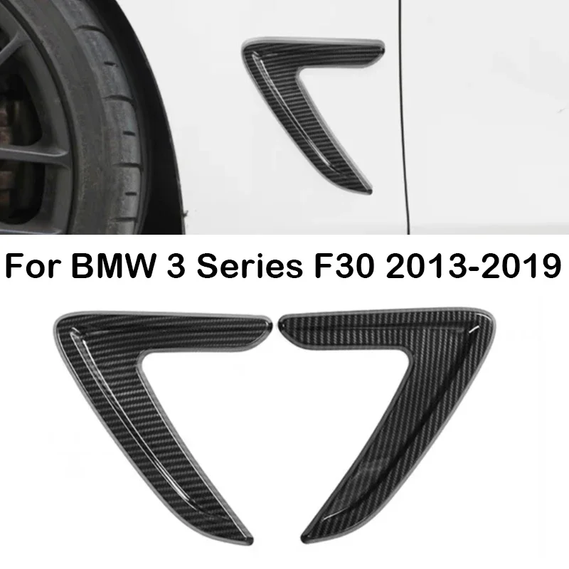 

New！ 1 Pair Fender Trim Side Body Intake Grille Fender Air Vent Cover Shark Gills Side Vent Sticker For BMW 3 Series F30 2013-20