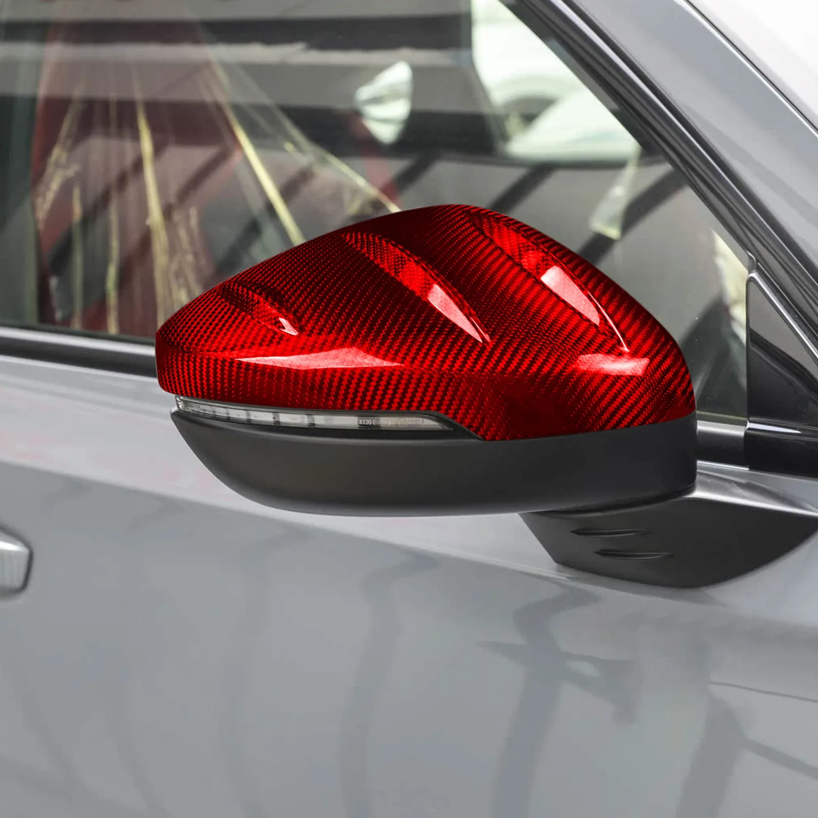 Real Carbon Fiber Car Side Mirror Cap Add-on Covers For Honda Civic Type-R FL5 2022-2025 view 5