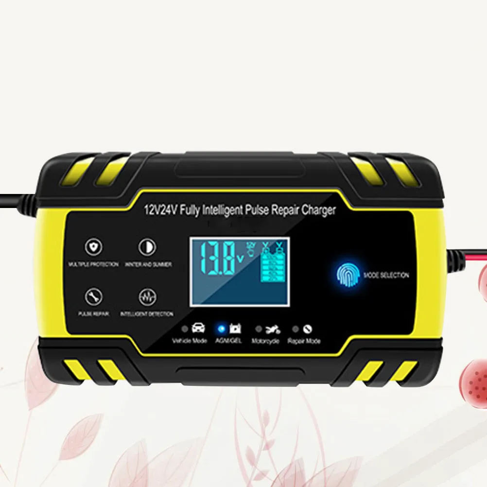 

12V 24V Car Battery Charger Full Power Charging Motorcycle Automatic Battery Charger Suitable Calcium Gel AGM Wet