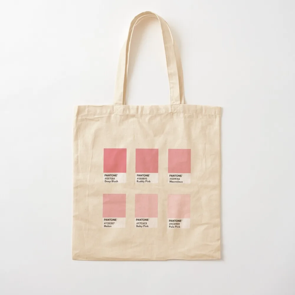 Pastel pink pantone color swatch Tote Bag sacs de shopping canvas shopping bag the tote bag shopper bags for women