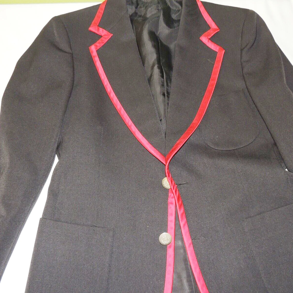 Blazer pernikahan pria merah hitam kerah berlekuk tuksedo ramping sesuai pesanan mantel Formal pakaian pengantin pria bisnis dibuat khusus hanya satu jaket