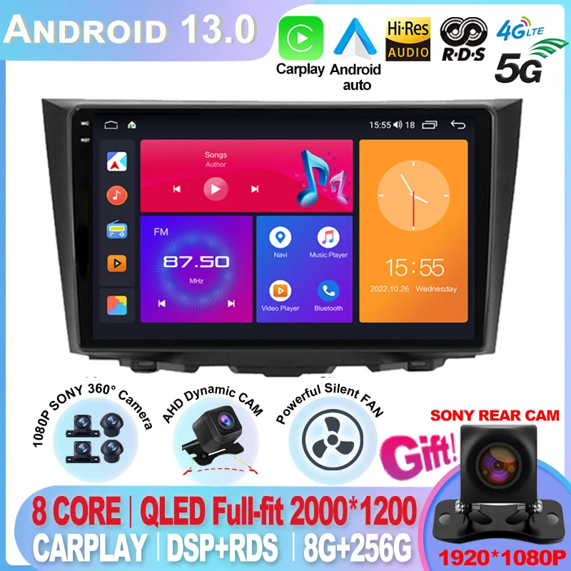 

For Suzuki Kizashi 2009 - 2015 Android 13 360 cameras Screen With GPS Navigation multimedia Head Unit Mirror Link 4G WiFi SWC