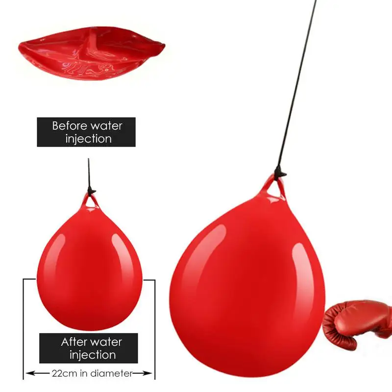 Water Injector Heavy Boxing Punching Bag Portable Red PVC Hook Sling Hanging Martial Arts Kick Sand Bag Sandbag Saco Boxeo