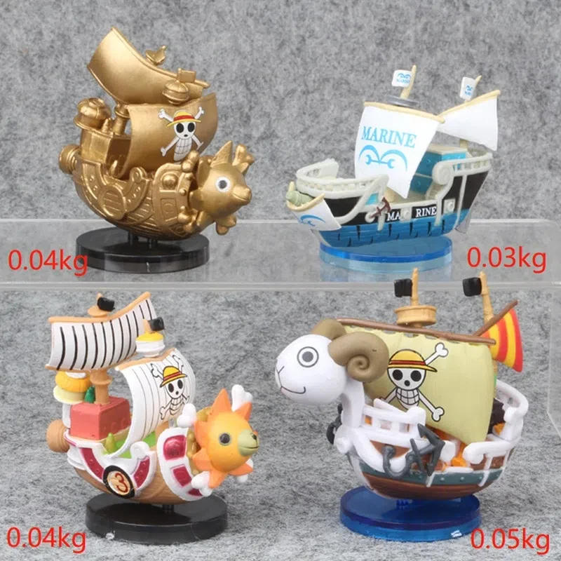 One Piece Ship Figure Luffy Model Toy Peripheral Super Cute Mini Boat Zoro Assembled Model One Piece Ship Kid Birthday Gift