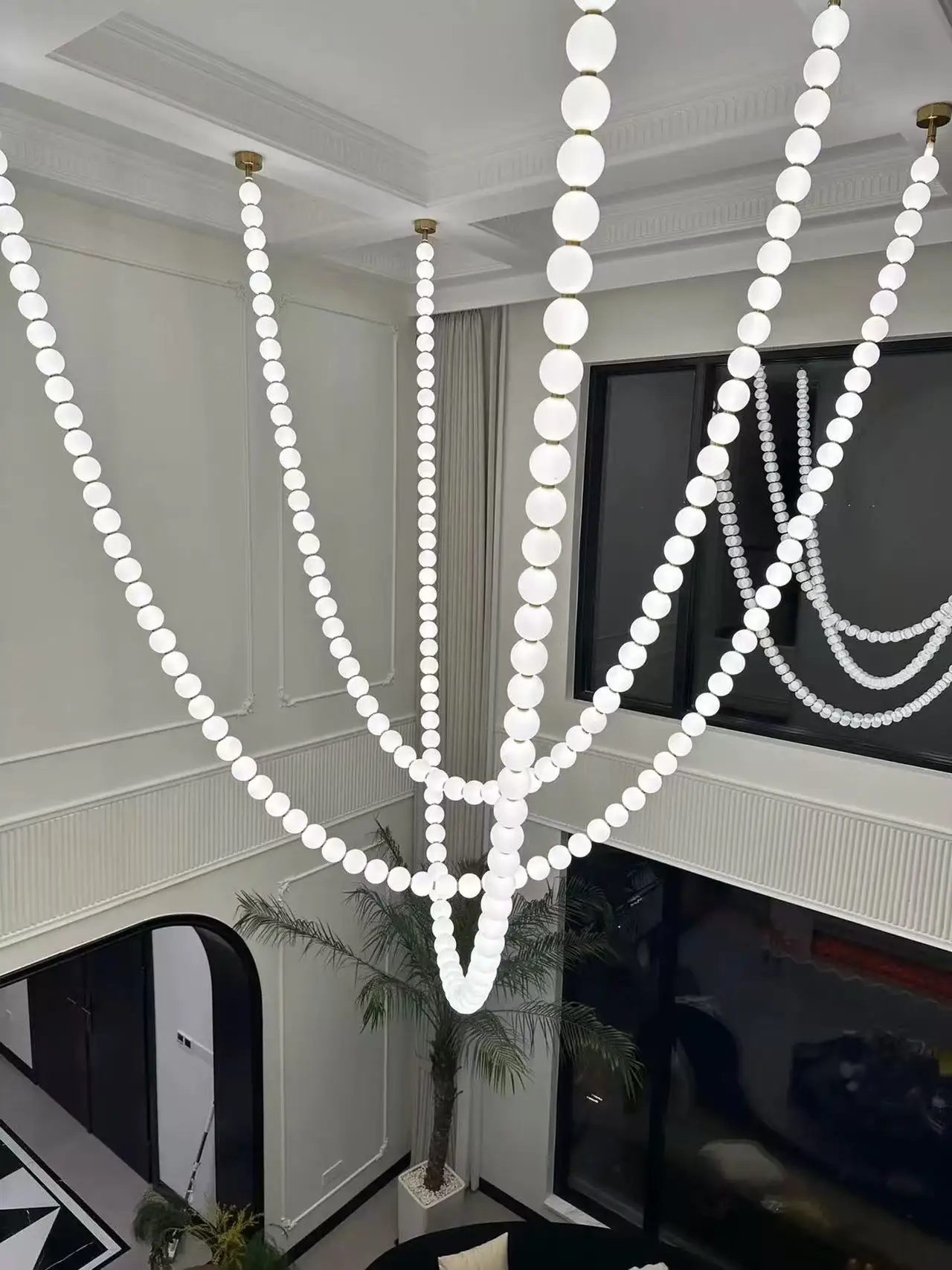 Where's My Necklace Glass Bubble Gold Chrome Lustre 2026 Trendy Pendant Light Chandelier Luminaire Hanging Lamp For Staircase