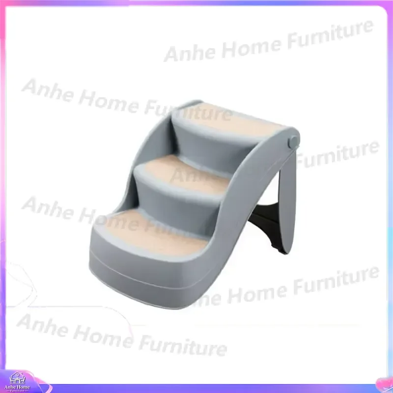 Foldable Plastic Cat Ramp Pet Dog Bedside Steps Stairs Ladder for Small Animals Puppy Kitten Indoor Furniture Accessory