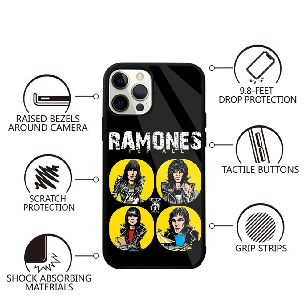 Rock Band R-Ramones Phone Case For iPhone 15,14,13,12,11,Plus,Pro,Max Mini Magsafe Magnetic Wireless Charging