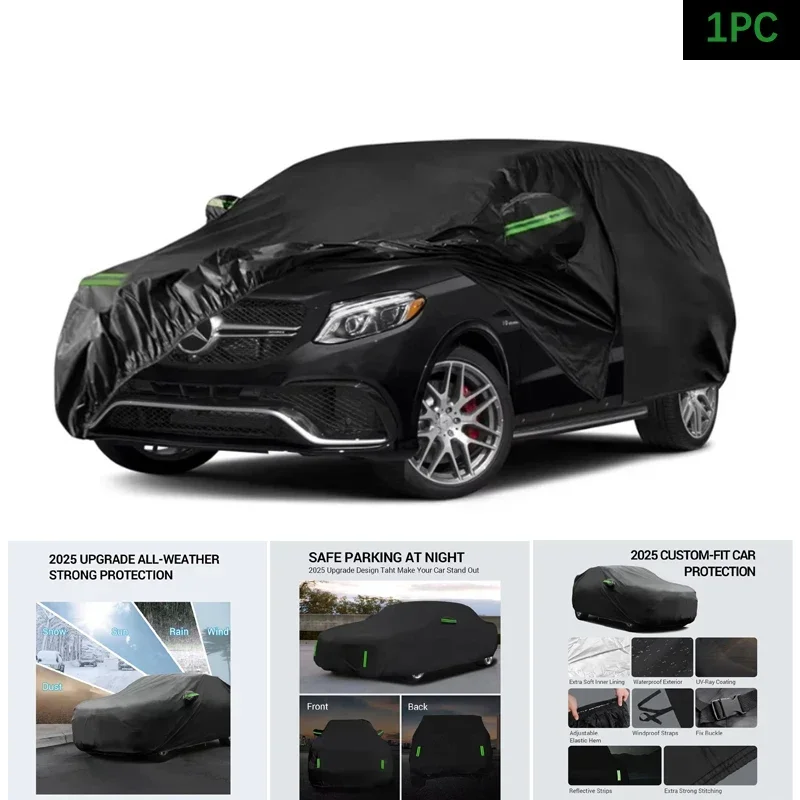 

Waterproof Car Cover with Zipper Door Windproof Bands for Snow Rain Protection For 2006-2025 Mercedes Benz ML/GLE Class 300 350