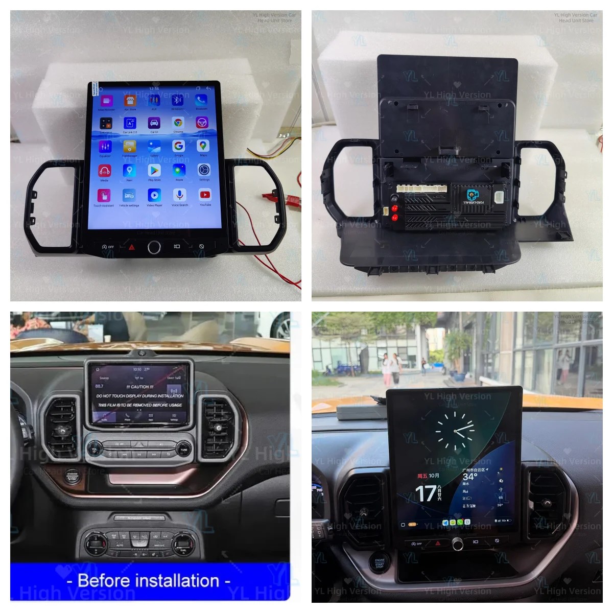 ym For Ford Bronco Sport 2021-2025 Wireless CarPlay Android 13 Car Radio Multimedia Video Auto Stereo DSP GPS Navigation Unit 4G