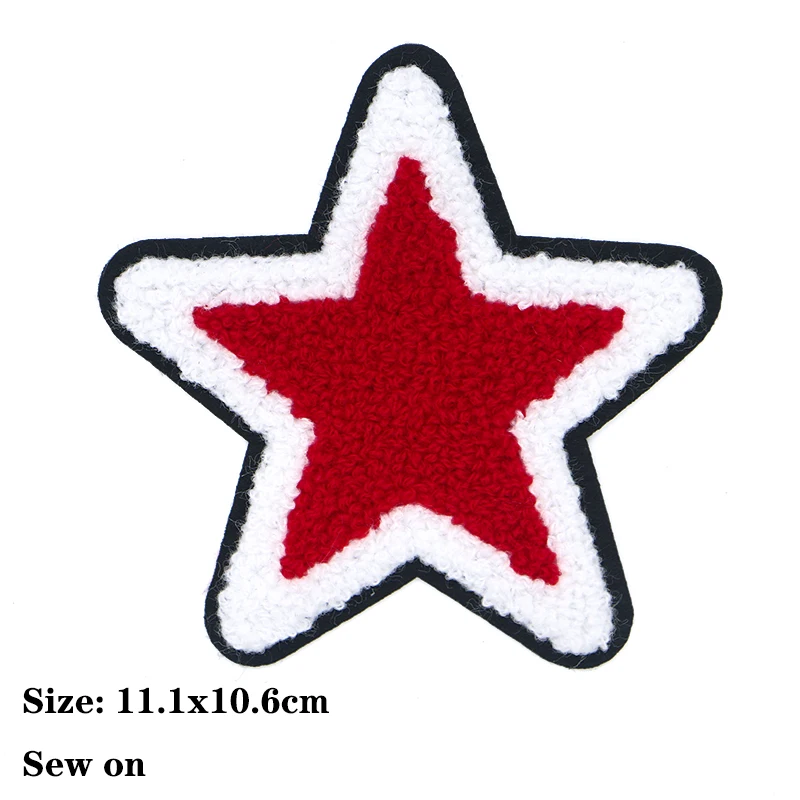 Hollow Out Stars Shiny Star Sequin Icon Chenille Embroidered Applique For Clothing Sew on DIY Iron on Patches on the stickers