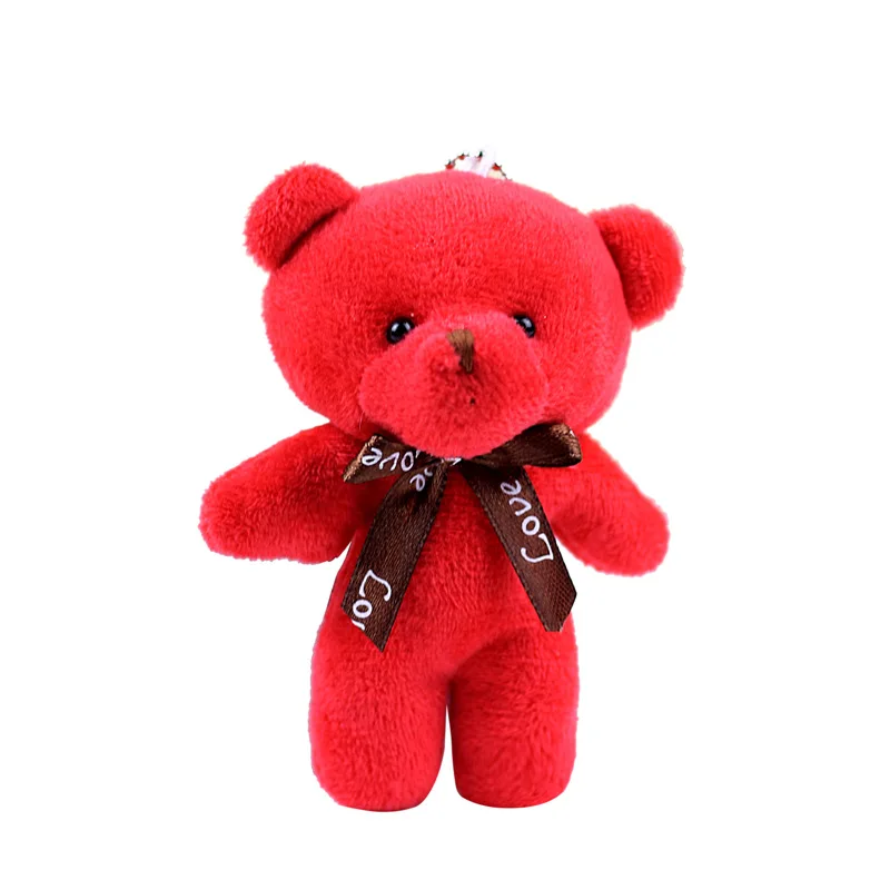 Bambole di orso carino 12 cm Animali di peluche morbidi Orso di peluche Pendent Mini Orso Portachiavi Borsa per ragazza Ciondolo Matrimonio Regalo per bambini