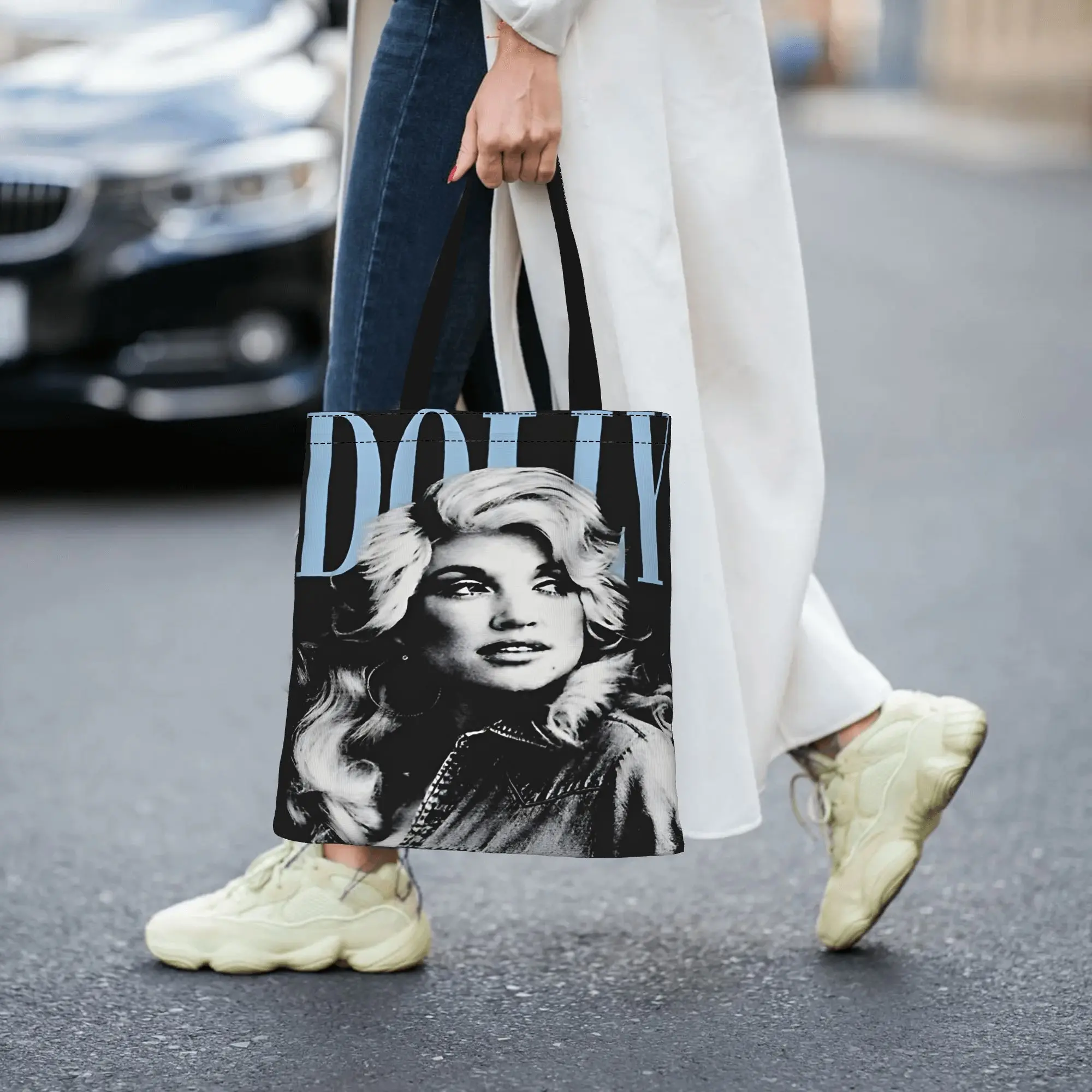 Fashion Women's Bag Dolly Parton Shopping Bag Canvas Tote Bag Women'S Shoulder Handbag Christmas Gift