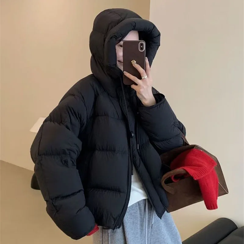 Piumino invernale da donna caldo 2025 Nuovo design alla moda Senso Piumino d'anatra bianco con cappuccio Piumino da donna stile corto H650