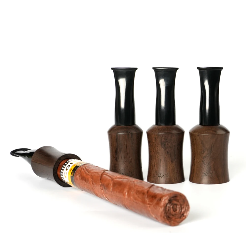 JIBILL 1pc ebony cigar mouthpiece， 38-42 ring， 43-47 ring ，48-52 ring， 53-57 ring ，extended cigar handle for 9mm filter element