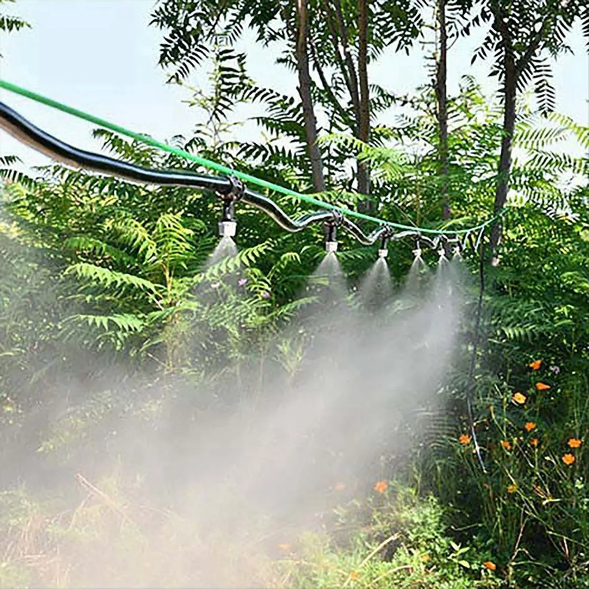 

A64K Fog Nozzles Irrigation System Portable Misting Automatic Watering 20M Garden Hose Spray Head 4/7mm Tee and Connector