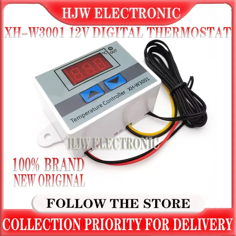 XH-W3001 digital thermostat temperature switch microcomputer temperature controller temperature control switch temperature 12V