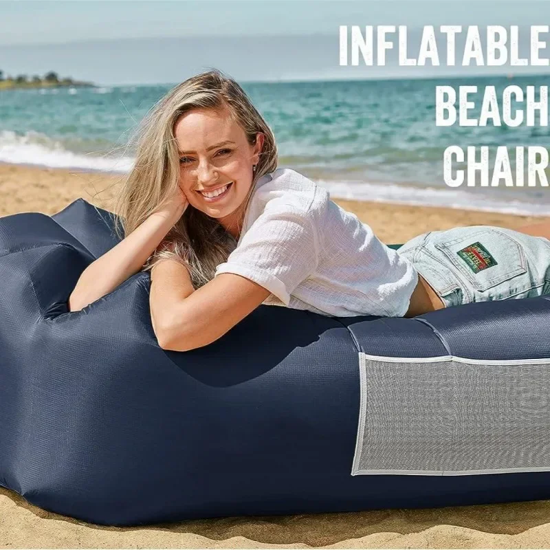 Inflatable Lounger - Best Air Lounger Sofa for Camping, Hiking - Ideal Inflatable Couch for Pool- Perfect Inflatable Beach Chair