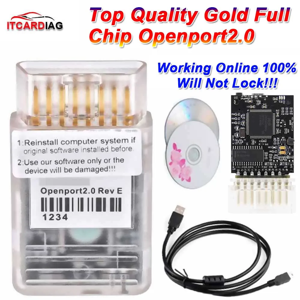 Tactrix Openport 2.0 High Quality Gold Chip J2534 PassThru With ECU FLASH Techstream V17 Excellent Tactrix Auto Chip Tuning Tool