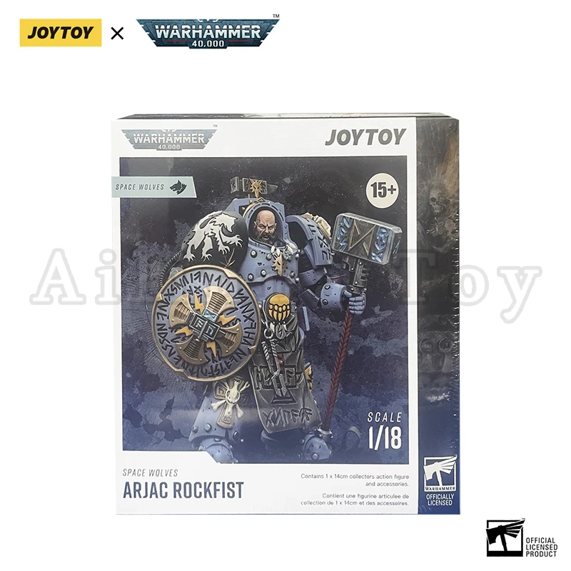 Joytoy Space Wolves Arjac Rockfist Action Figure, Anime Modelo Militar, 1:18, 40K