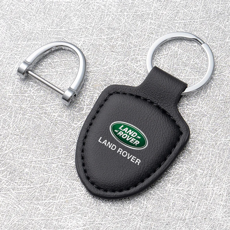 

PU Leather Car Shield Decoration Keychain Gifts Key Chain Kryring For Land Rover Defender Discovery 2 3 Freelander Accessories