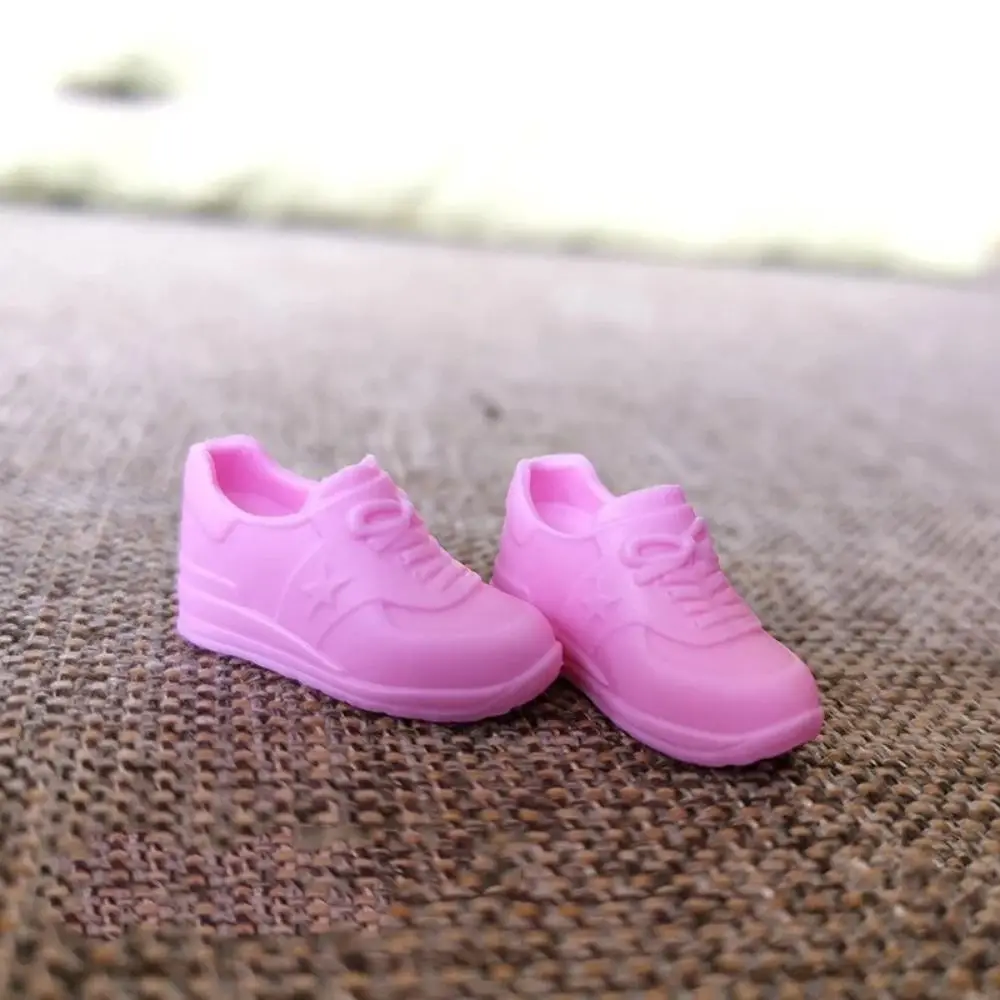 PVC Casual Shoes Round Toe 30cm Sneakers Solid Color Mini 1/6 Shoes Plastic Sneakers PVC Casual Shoes 2cm Accessories
