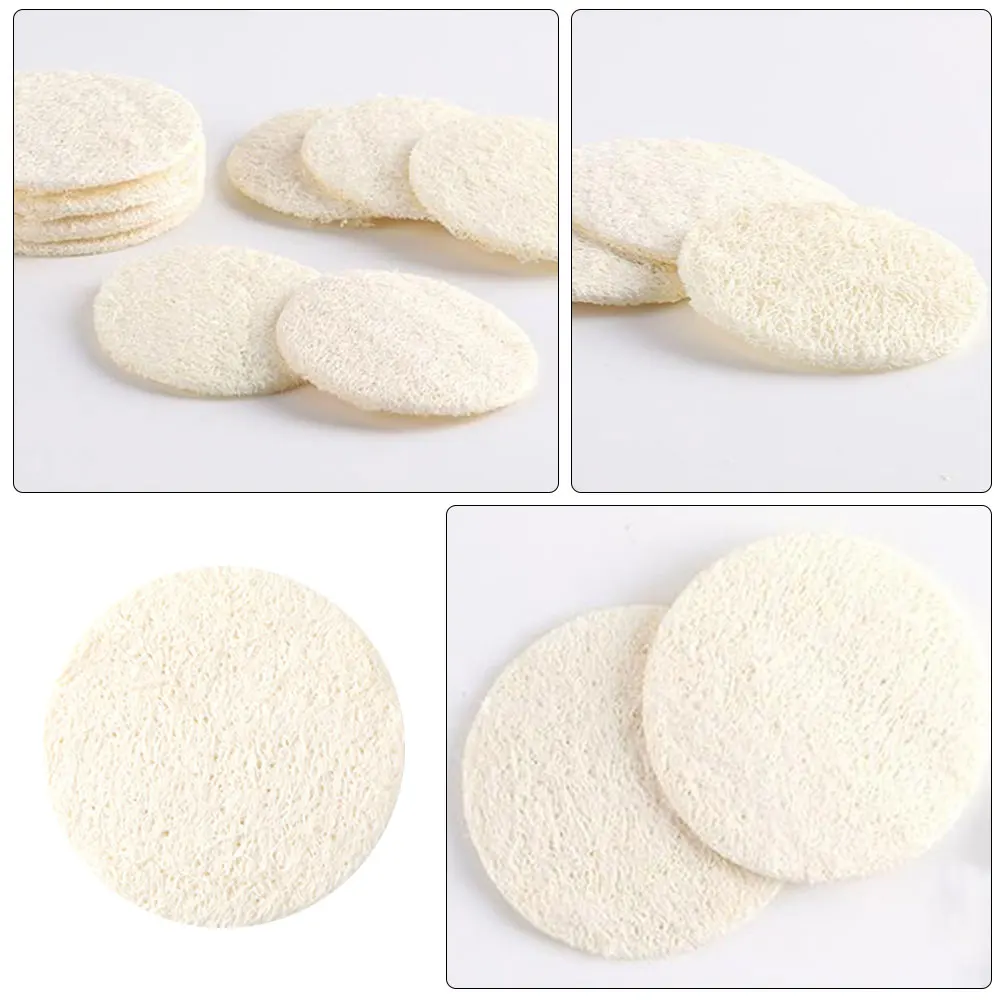 

15pcs Loofah Exfoliating Pads Face Scrubber Deep Cleansing Facial Natural Material Body Scrubber Exfoliator