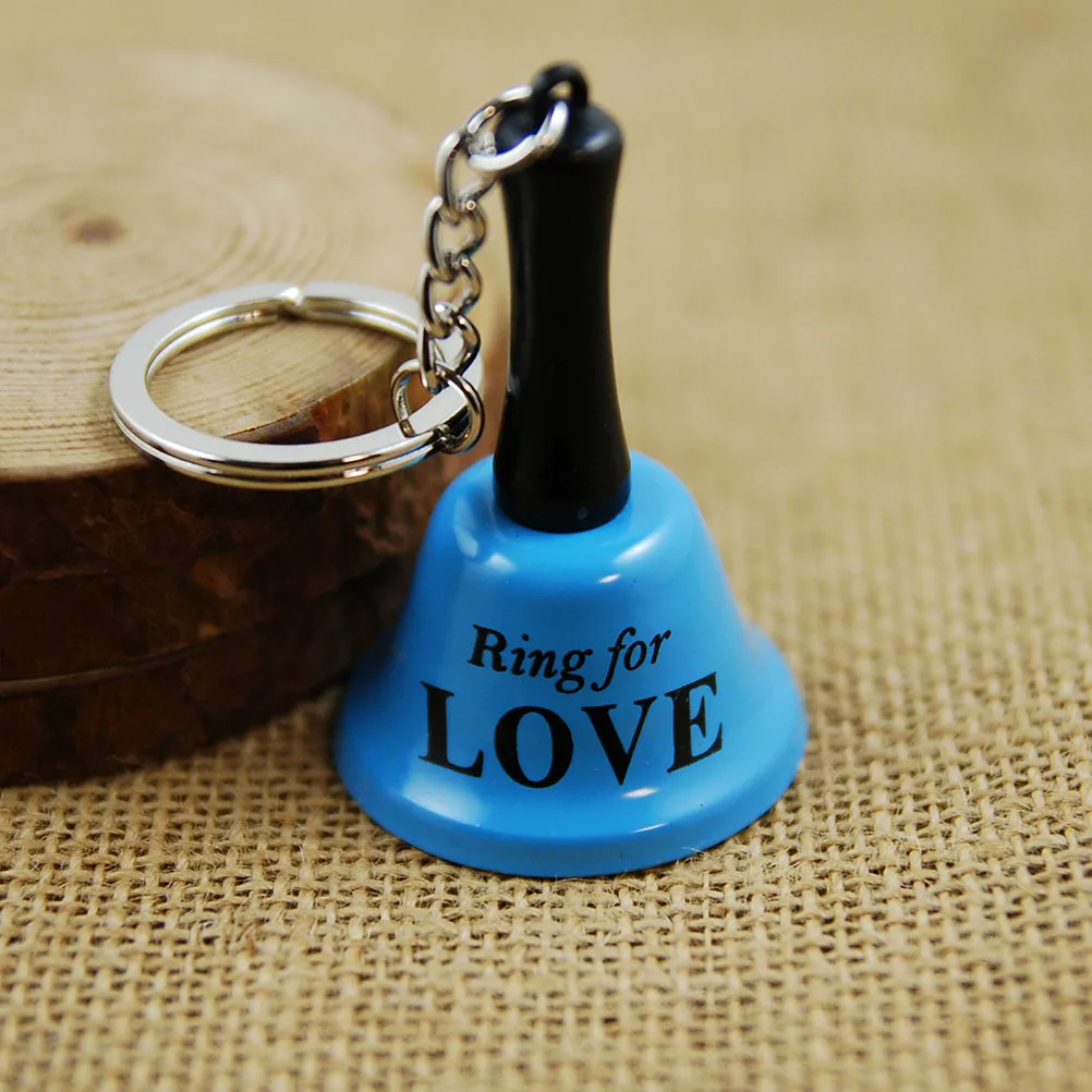 4 قطعة سلاسل المفاتيح جرس الإبداعية حجم صغير دائم المعادن مفتاح سلسلة الملحقات أنيق السفر جرس الحرف حلقات المفاتيح #6