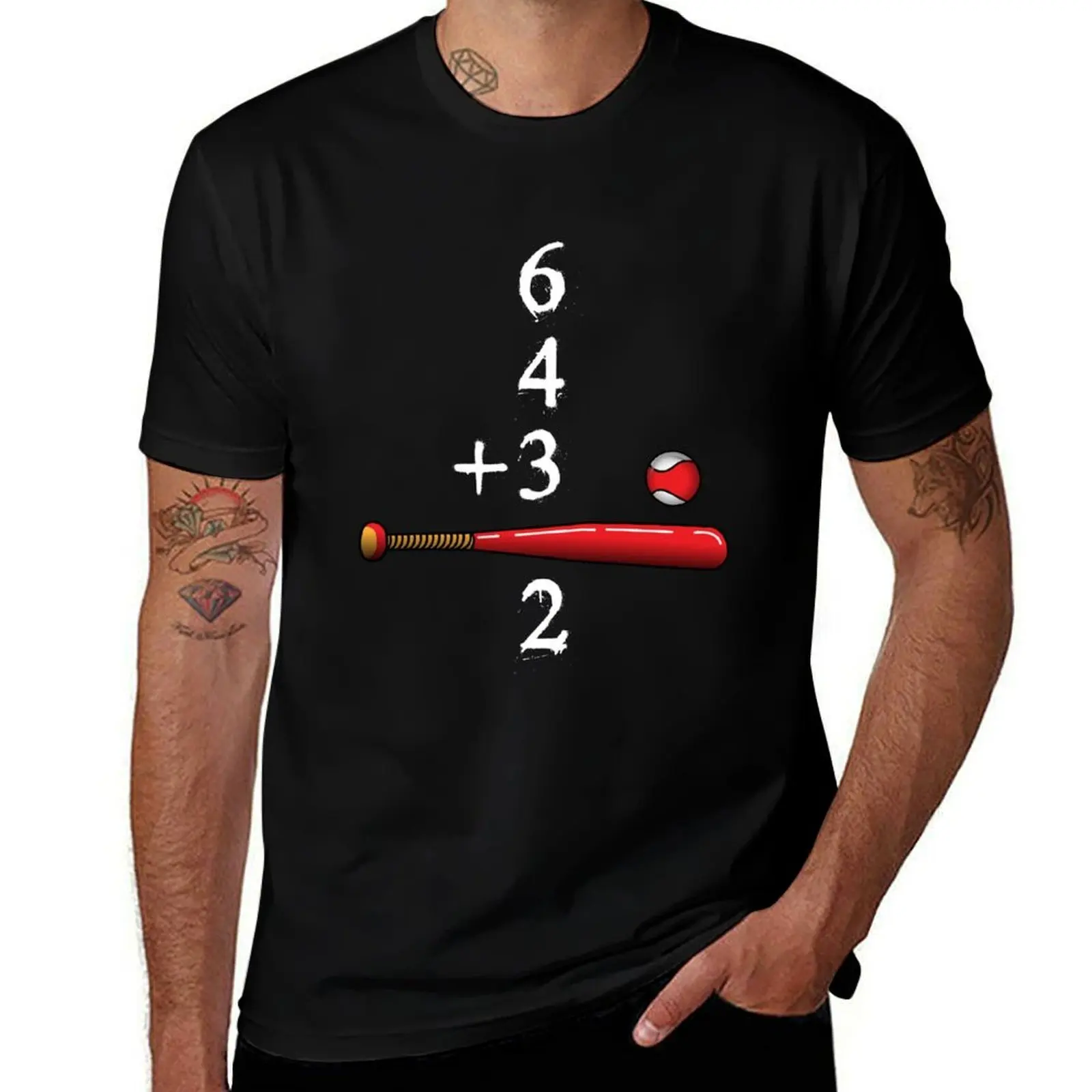 

6 4 3 2 Double Play Baseball T-Shirt essential t shirt man t shirts for men T-Shirt