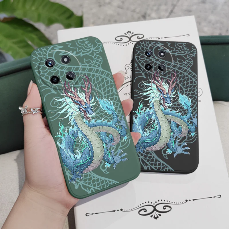 

Ancient Dragon Phone Case For OPPO Realme 14 13 12 11 10 9 9i 8 8i 7 Pro Plus C35 C21Y C25Y C25 Liquid Silicone Cover