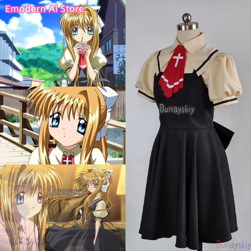 

AIR Kamio Misuzu cosplay 코스프레 Air Wig Tie, Coat, Socks, Dress Campus Uniform Anime Halloween Party Role-play JK Women's Dress