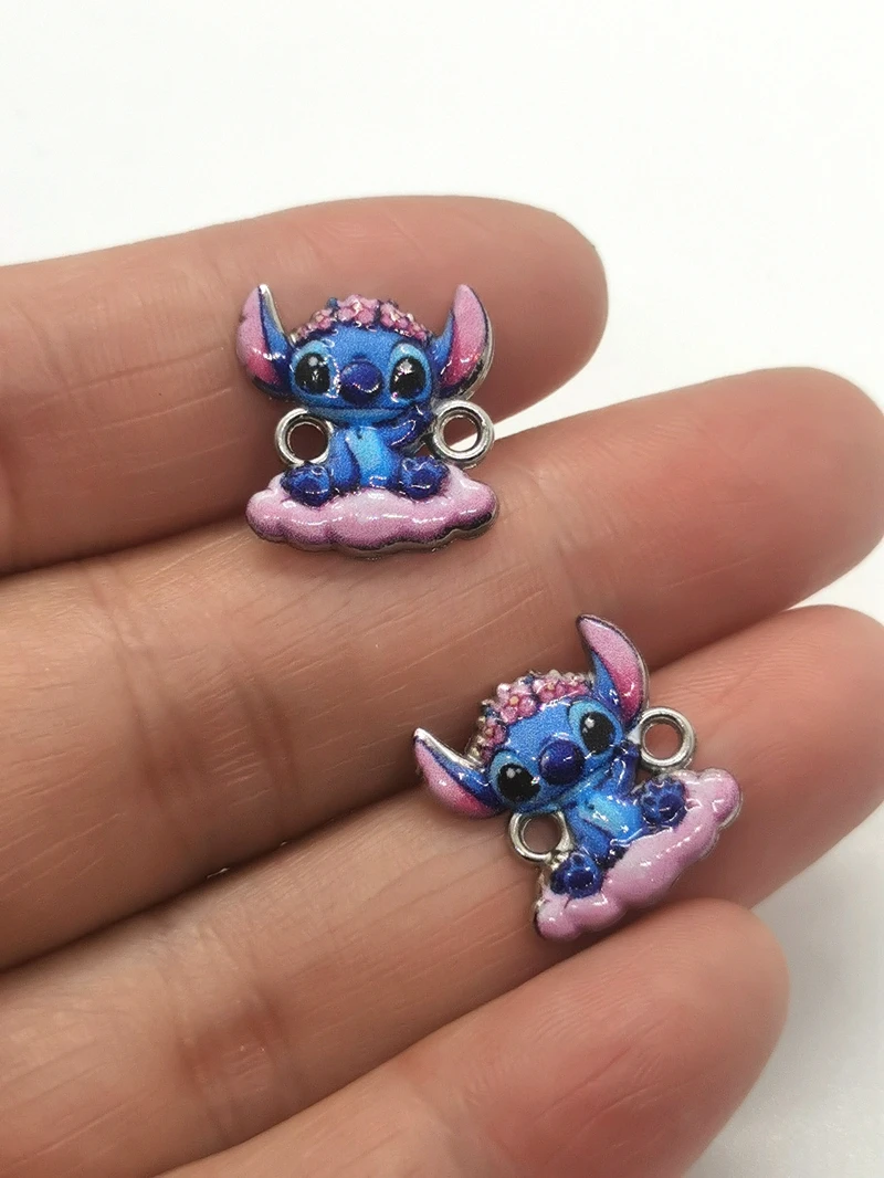 الكثير الكرتون 10 قطع ديزني غرزة سحر الأقراط DIY مفتاح سلسلة قلادة قلادة سوار مجوهرات النتائج اليدوية هدية