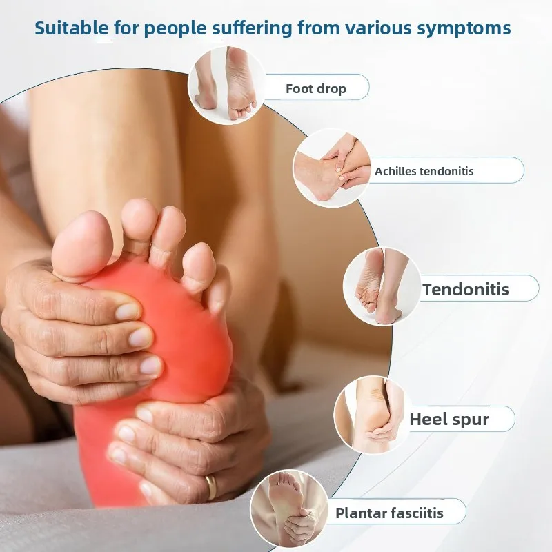 Adjustable Unisex Foot Drop Brace Night Splint Orthotic Ankle Support for Stretching and Massage