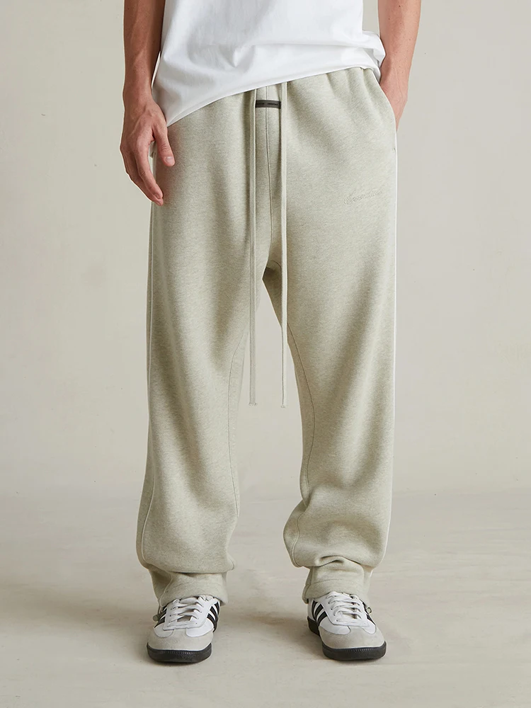 

American High Street Loose Straight Leg Pants Men's Autumn Faion Trend Brand Casual Cotton Polyester Blend Youth Energy Sle