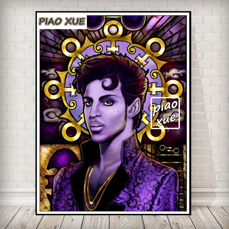 Chitarrista Prince Rogers Nelson Purple Rain Diamond ricamo pittura punto croce cantante classico lavoro manuale Gift Room Decor