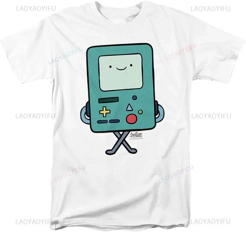 Amazing Adventure Time BMO Cartoon Network Print Summer Casual Unisex Crew Neck T-shirt