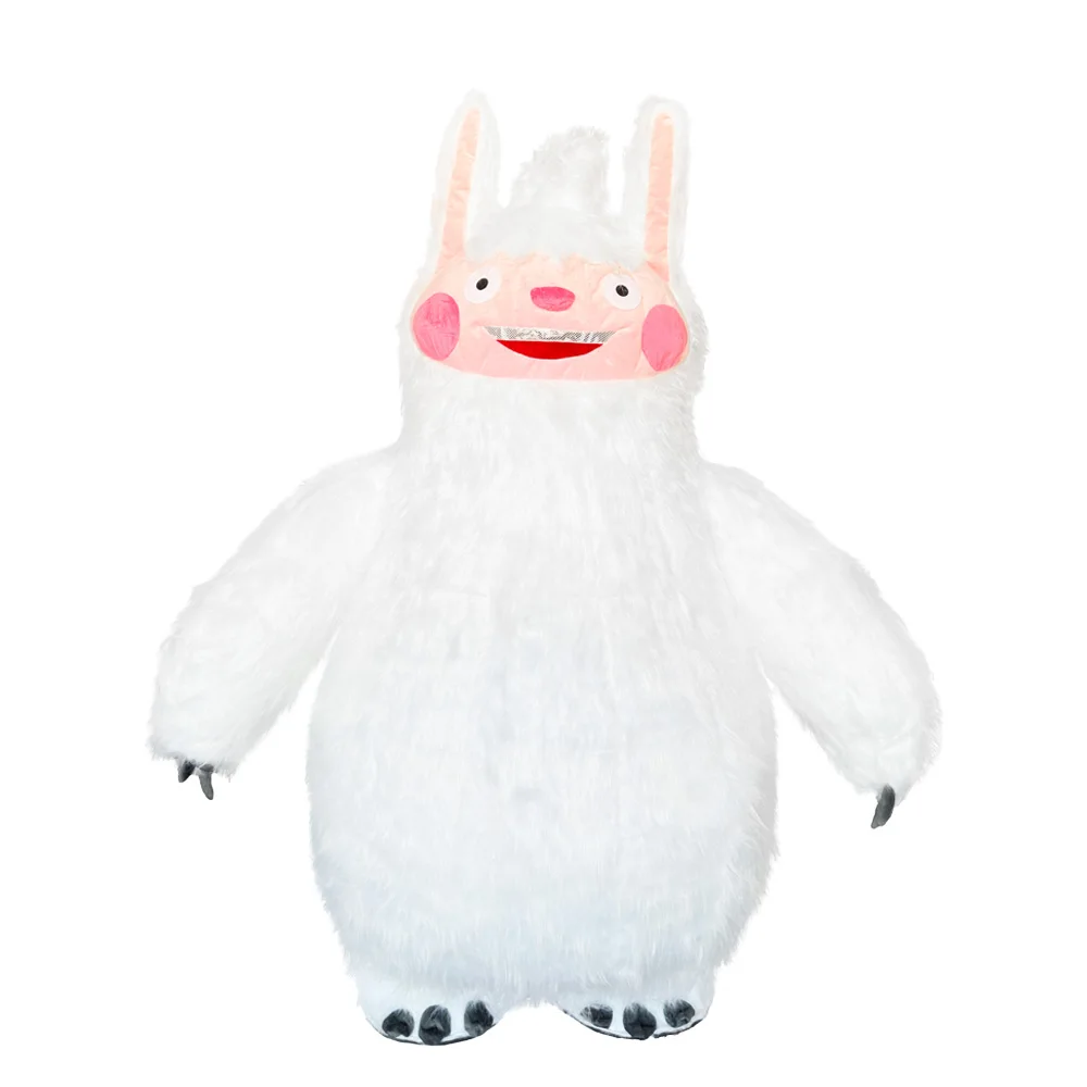 

Cartoon Snow Monster Inflatable Plush Costume Mascot Adult Character Cosplay Halloween Carnival Party Event Set