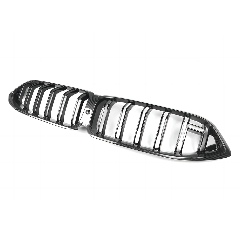 Dry Carbon Fiber Grill Front Bumper Double Slat Kidney M Style Grille For 20-23 BMW 8 Series F91 F92 F93 M8 Only