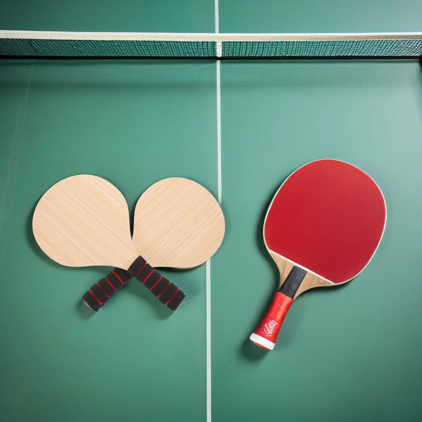 

2Pcs Wooden Pickleball Paddle Set Lightweight Portable Beach Pickleball Paddles with Non-Slip Cushion Grip for Casual Play