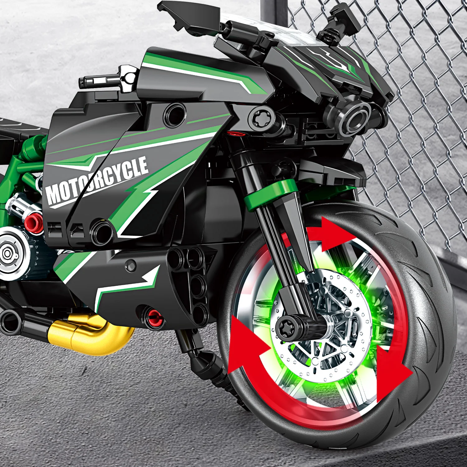 Motorcycle Building Blocks Set, Racing Superbike Model, DIY Assembly Collectible Moto Toy, Christmas Gift