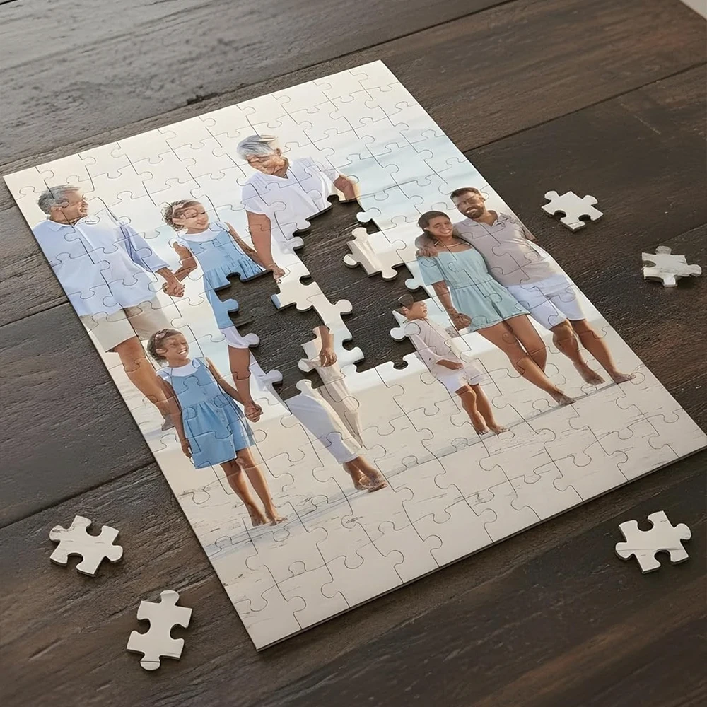35/300/500/1016pcs Personalized Custom Photo Puzzle Family Photo Customize Jigsaw Puzzle For CouplesCouples Family Christmas